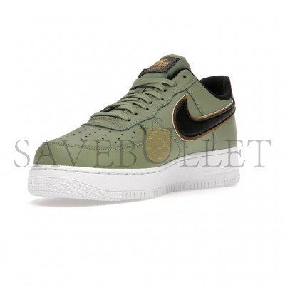 NIKE AIR FORCE 1 LOW'07 LV8 DOUBLE SWOOSH OLIVE GOLD BLACK DA8481-300